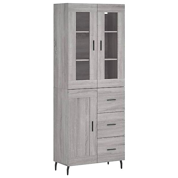 vidaXL Highboard Grau Sonoma 69,5x34x180 cm Holzwerkstoff 3198679 günstig online kaufen