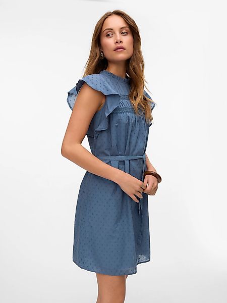 Vero Moda Minikleid "VMTRINE SL SHORT LACE DRESS WVN GA NOOS", Sommerkleid günstig online kaufen