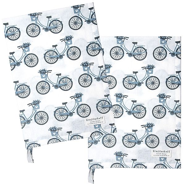 Krasilnikoff Geschirrtuch Colourful Bikes, (2-tlg., 2-teilig), günstig online kaufen