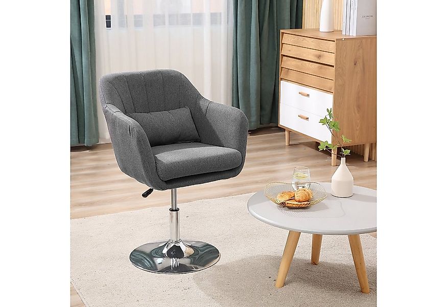 HOMCOM Relaxsessel mit Armlehne, Lendenkissen, Metallrahmen (gepolstert Dre günstig online kaufen