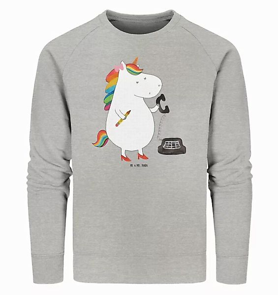 Mr. & Mrs. Panda Longpullover Einhorn Sekretärin Größe S - Heather Grey - G günstig online kaufen