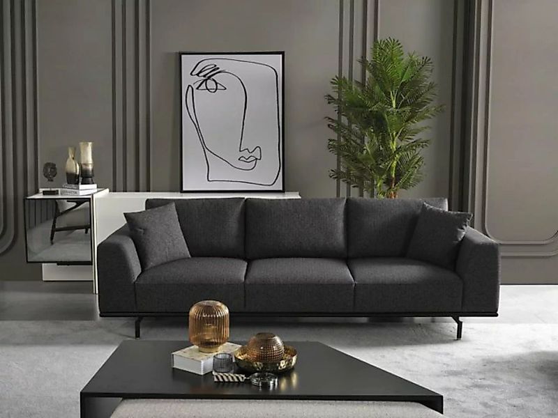 JVmoebel Sofa Viersitzer Sofa 4 Sitzer Sofas Modern Grau Design Stoff, 1 Te günstig online kaufen