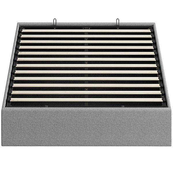 HOMCOM Bettgestell Doppelbett 140x190 cm, Gepolstertes Bett mit Stauraum, G günstig online kaufen