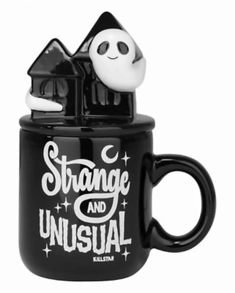 Spooky Geisterhaus Tasse mit Deckel von KILLSTAR Tassen schwarz günstig online kaufen