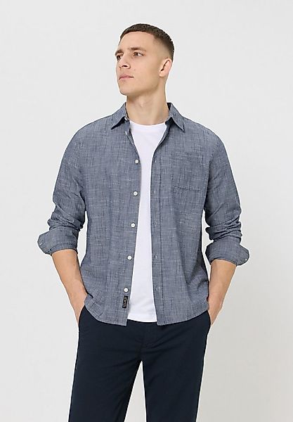 STREET ONE MEN Langarmhemd aus reiner Baumwolle günstig online kaufen