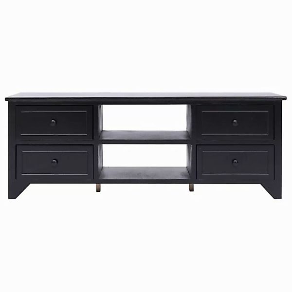 vidaXL TV-Schrank TV-Schrank Schwarz 108x30x40 cm Massivholz Paulownia Lowb günstig online kaufen