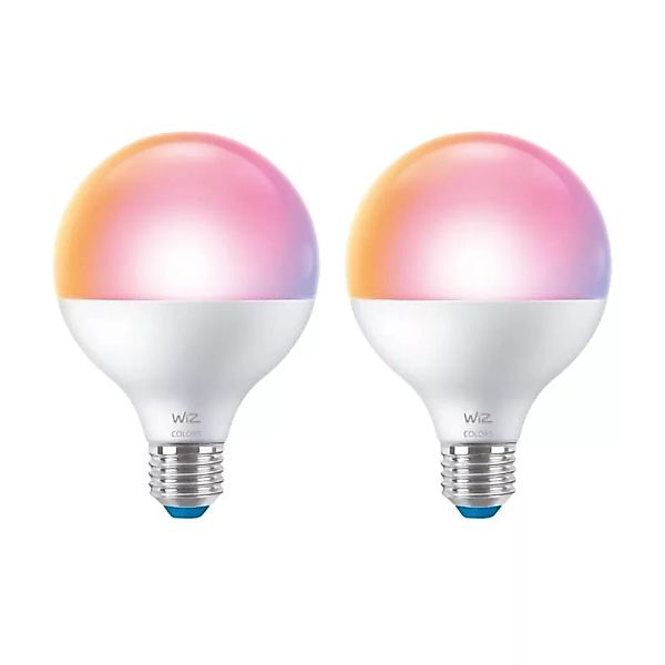 WiZ LED smart Leuchtmittel E27 - Globe G95 11W 1055lm RGBW 2er Pack günstig online kaufen