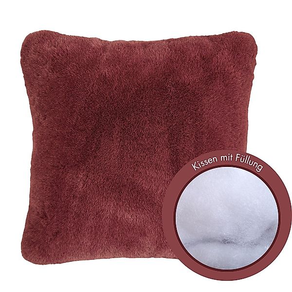 LUXOR living Fellkissen "Dekokissen Novara" Kunstfell, eckig, 40x40 cm, seh günstig online kaufen