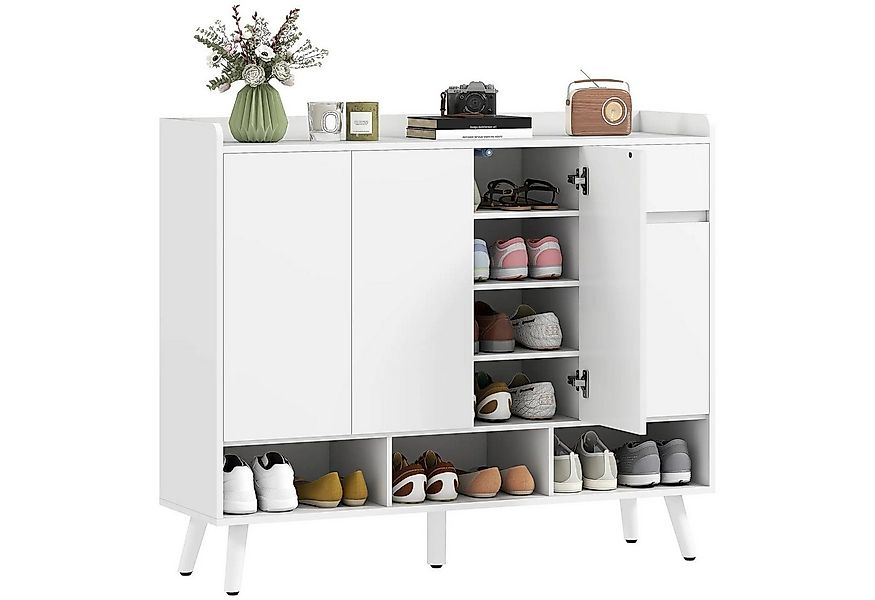 BlingBin Schuhschrank Schuhregal Schuhkommode mit 4 Verstellbaren Ablagen u günstig online kaufen