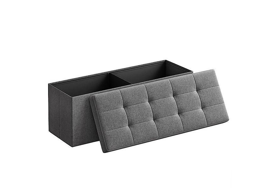 SONGMICS Sitzbank sitzhocker, 76/110cm mit Stauraum, klappbare Sitztruhe, F günstig online kaufen