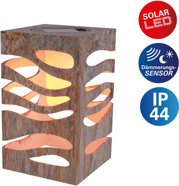 näve LED Solarleuchte "Hilda" LED-Modul 1 Stk. Warmweiß quadratisch, silber günstig online kaufen