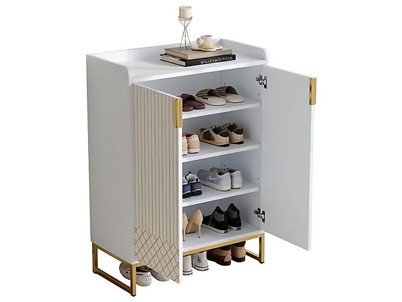 SeedWave Schuhschrank mit Türen, 4 verstellbare Einlegeböden für 15 Paar Sc günstig online kaufen