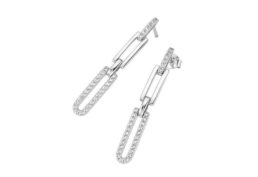 Smart Jewel Paar Ohrhänger mit Behang, beweglich,mit weißen Zirkonia, Silbe günstig online kaufen
