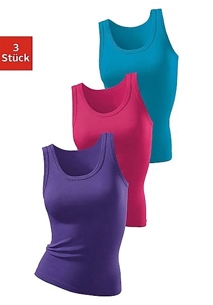 H.I.S Tanktop "ohne Seitennähte", (3er-Pack), aus weicher Rippqualität aus günstig online kaufen