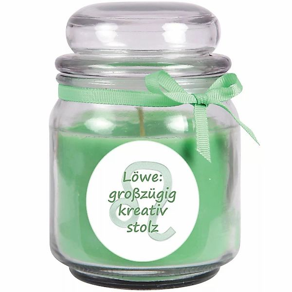 HS Candle Duftkerze & Glas Sternzeichen Coconut Limes 70 Stunden Löwe günstig online kaufen