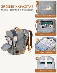 REDOM Reiserucksack 40L Handgepäck Laptoptasche mit günstig online kaufen