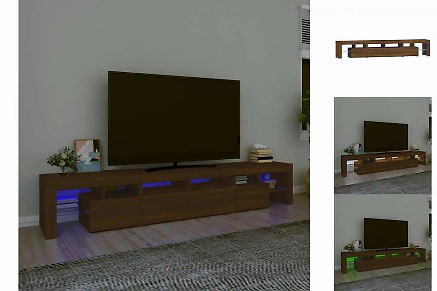 vidaXL TV-Schrank TV-Schrank mit LED-Leuchten Braun Eichen-Optik 230x36,5x4 günstig online kaufen
