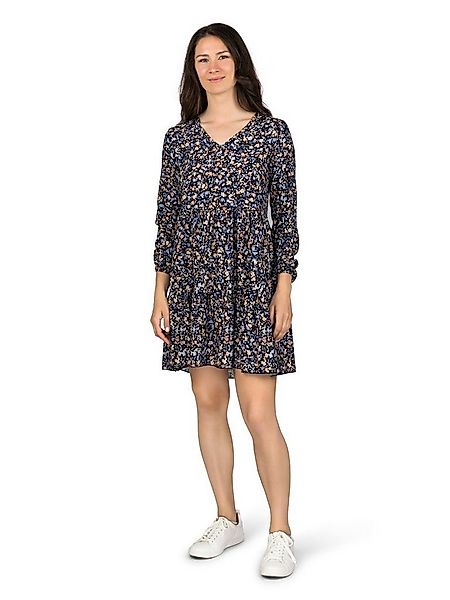 DENIMFY Sommerkleid Damen Kleid DFIda A-Linie langarm Freizeitkleid mit V-A günstig online kaufen