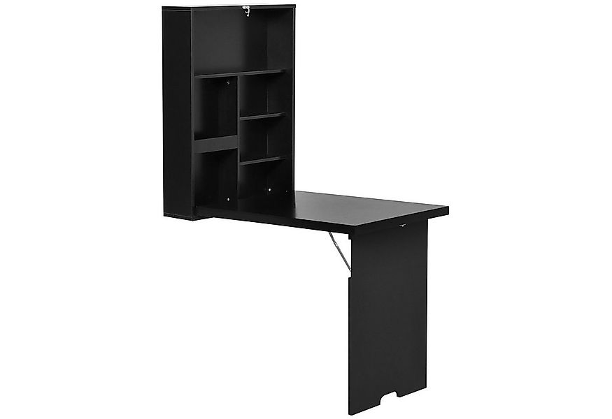 HOMCOM Klapptisch Wandtisch Wandklapptisch mit Tafel (Computertisch, 1-St., günstig online kaufen
