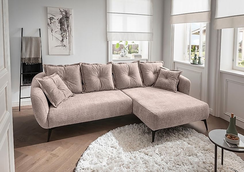 Home affaire Ecksofa "Baggio Stellmaße 277/162 cm, modern & elegant, hoher günstig online kaufen
