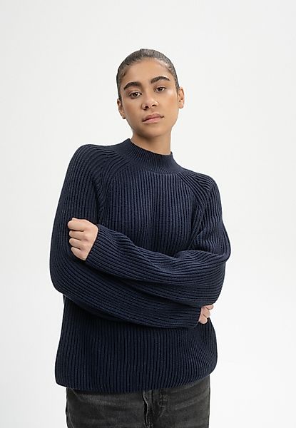 MELA Strickpullover Rippstrick Stehkragenpullover Style ANALAH günstig online kaufen