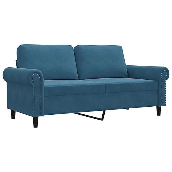 vidaXL 2-Sitzer-Sofa Blau 140 cm Samt 359538 günstig online kaufen