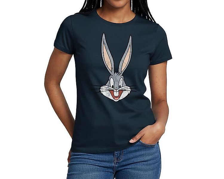 Spreadshirt T-Shirt Looney Tunes Bugs Bunny Kopf Vintage Frauen T-Shirt (1- günstig online kaufen