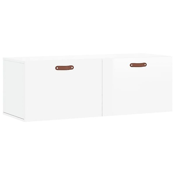 vidaXL Hängeschrank Wandschrank Hochglanz-Weiß 100x36,5x35 cm Holzwerkstoff günstig online kaufen