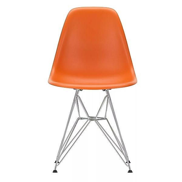 Vitra - Eames Plastic Side Chair DSR Gestell verchromt - rostiges orange/Si günstig online kaufen