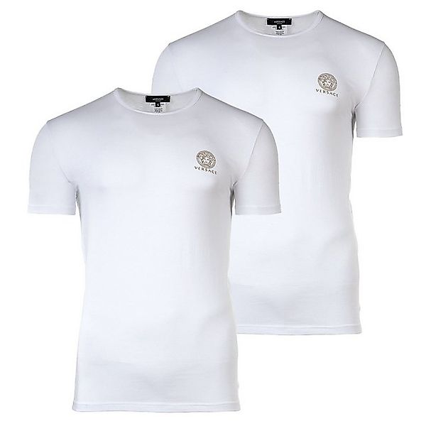 Versace T-Shirt Herren T-Shirt, 2er Pack - Unterhemd, Rundhals, (Packung, 2 günstig online kaufen