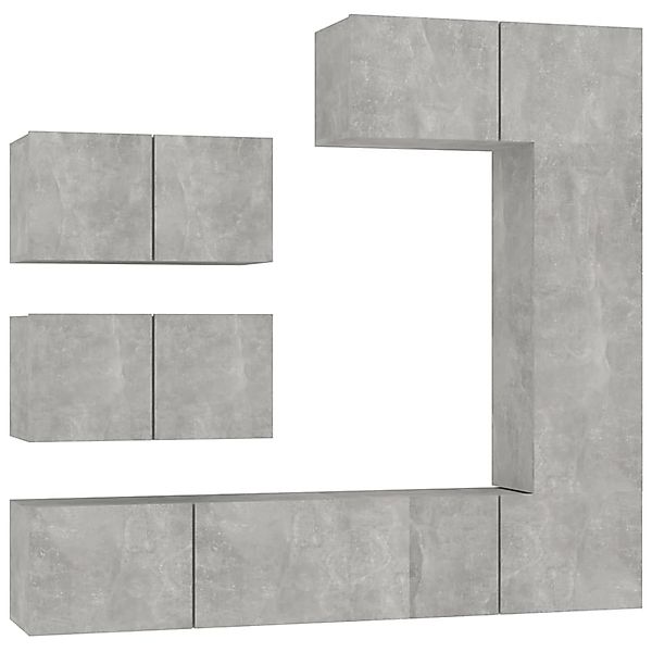 VidaXL 6-tlg. TV-Schrank-Set Betongrau Holzwerkstoff 3 günstig online kaufen