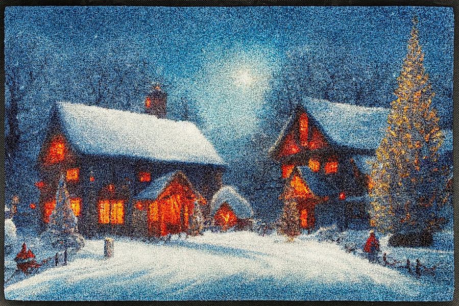 wash+dry by Kleen-Tex Fußmatte Twinkle Village, rechteckig, Höhe: 7 mm, was günstig online kaufen