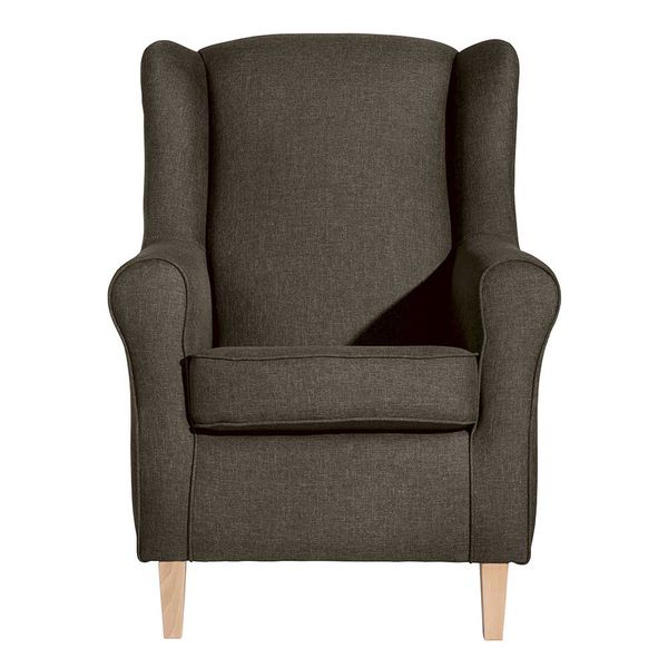 Ohrensessel optional mit Hocker in Beigegrau 49 cm Sitzhöhe günstig online kaufen