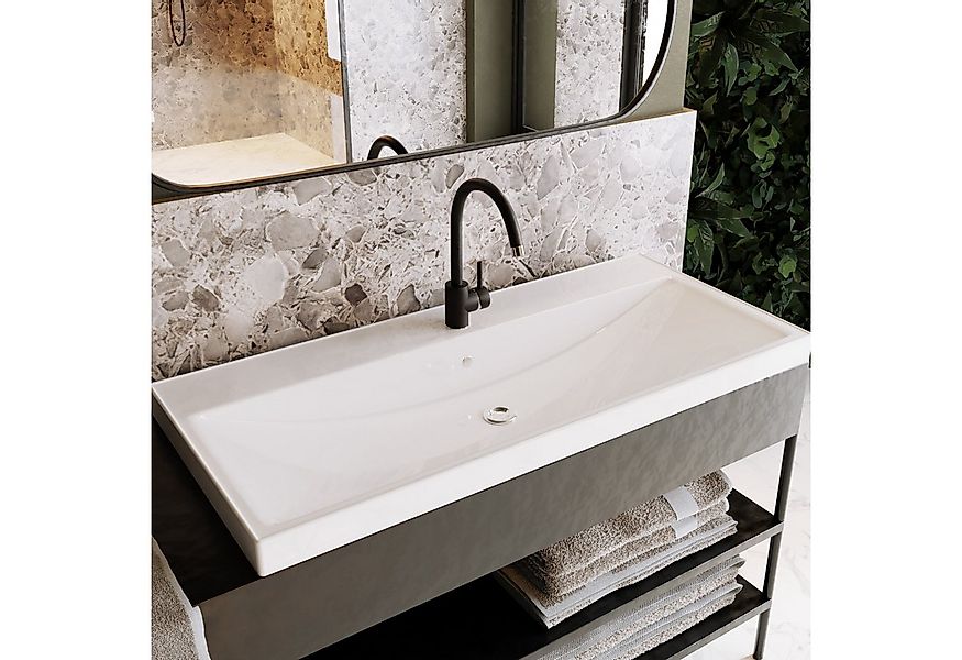 Karen Einbauwaschbecken Waschbecken Sky 50 (Keramikwaschbecken), Glatte Ker günstig online kaufen