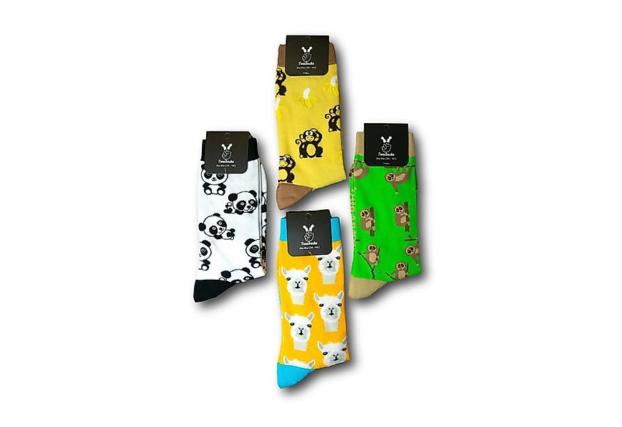 TwoSocks Freizeitsocken Lustige Socken Alpaka, Faultier, Panda Socken 4-Paa günstig online kaufen