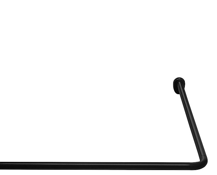 Ridder Duschvorhangstange Graz schwarz, Aluminium, Kunststoff günstig online kaufen