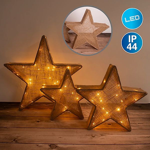 näve LED Stern »Weihnachtsstern, 3er Set Deko-Weihnachtssterne, Weihnachtsd günstig online kaufen