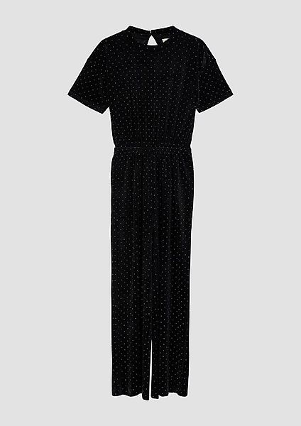s.Oliver Jumpsuit Overall Festlicher Overall aus Samt mit Glitzersteinen günstig online kaufen