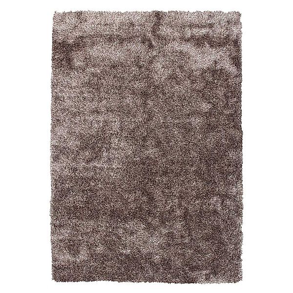 Hochflor Teppich in Taupe modern günstig online kaufen