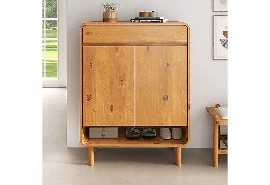 IDIMEX Schuhschrank JUAN Schuhkommode aus massivem Kiefernholz mit Schublad günstig online kaufen