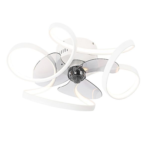 Qazqa Deckenventilator Mandy, (nicht austauschbare) LED, günstig online kaufen