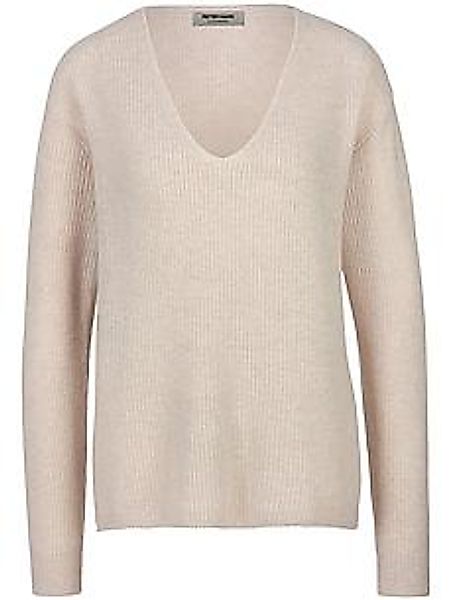 V-Pullover aus 100% Premium-Kaschmir Peter Hahn beige günstig online kaufen