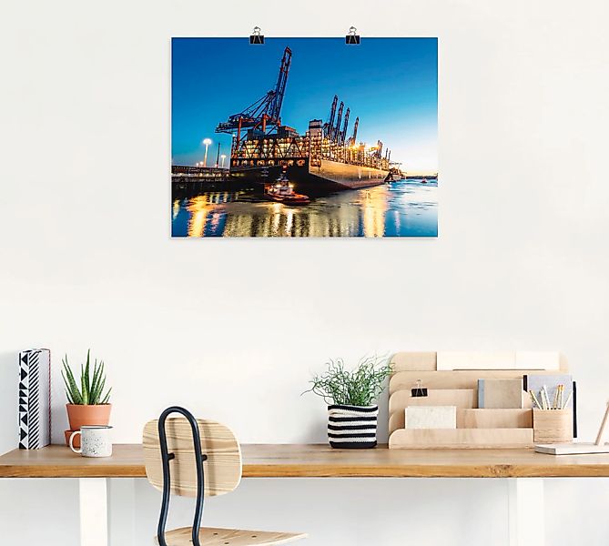 Artland Wandbild "Hamburg Hafen", Deutschland, (1 St.), als Leinwandbild, P günstig online kaufen