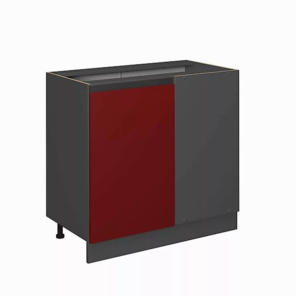 Vicco Eckunterschrank R-Line, Rot/Anthrazit, 86 cm günstig online kaufen