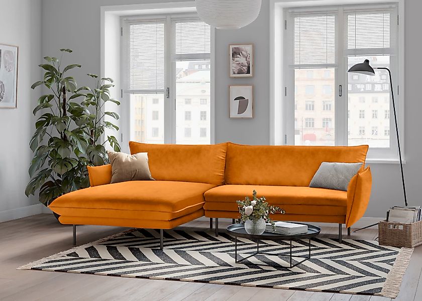 Home affaire Ecksofa "Stine L-Form" Besonderes Design durch Kissenoptik und günstig online kaufen