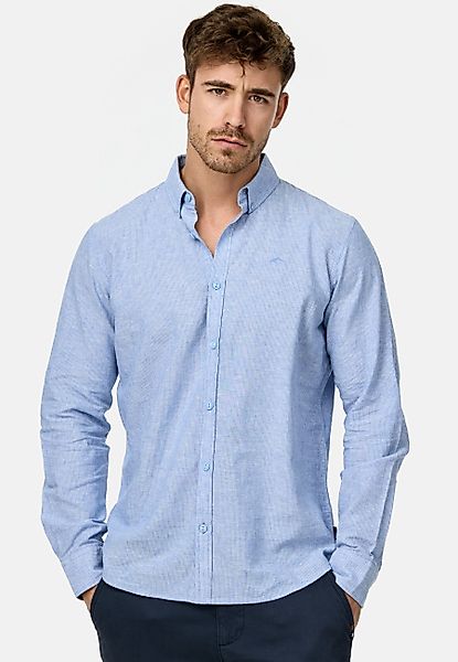 Indicode Langarmhemd INTheon mit Button-Down-Kragen, einfarbig günstig online kaufen