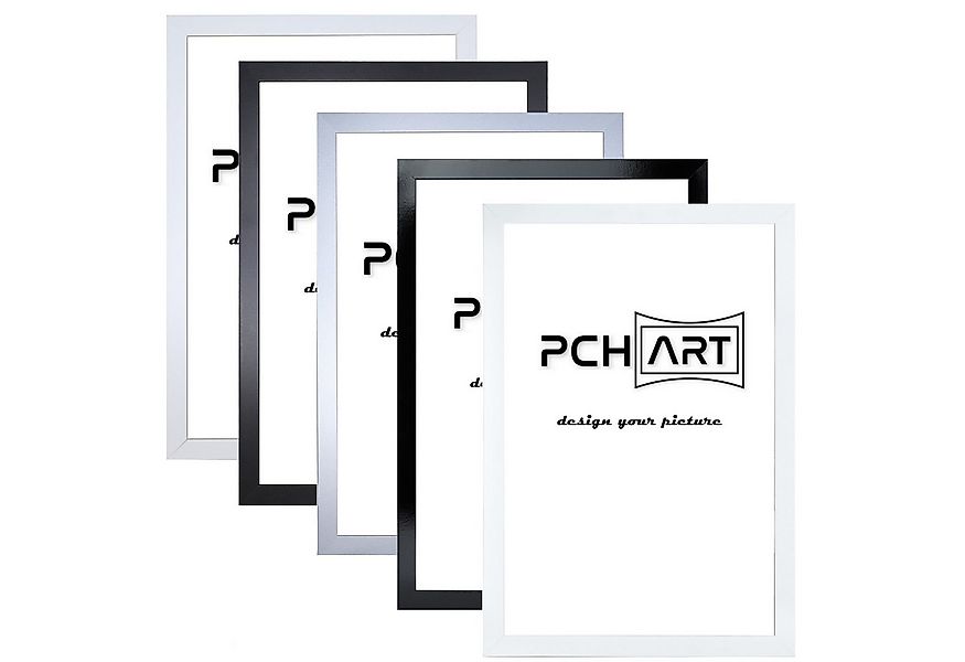 PCH[art] Bilderrahmen Rahmen New Alaya, in: weiß schwarz Alu, Größe: 10x15 günstig online kaufen