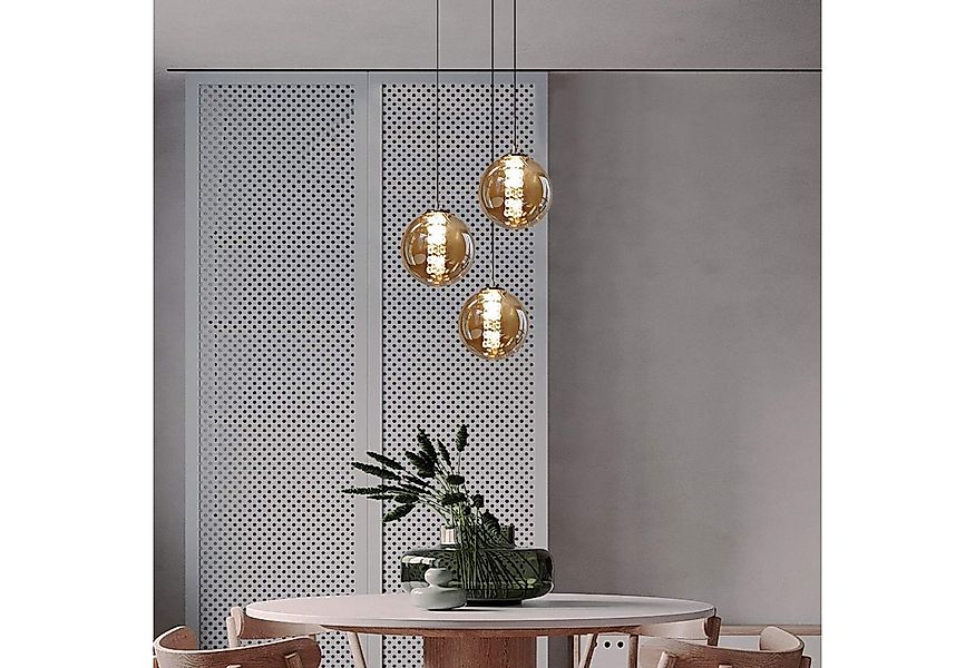 ZMH Pendelleuchte LED Höhenverstellbar Kronleuchter Glas Wohnzimmerlampe, L günstig online kaufen