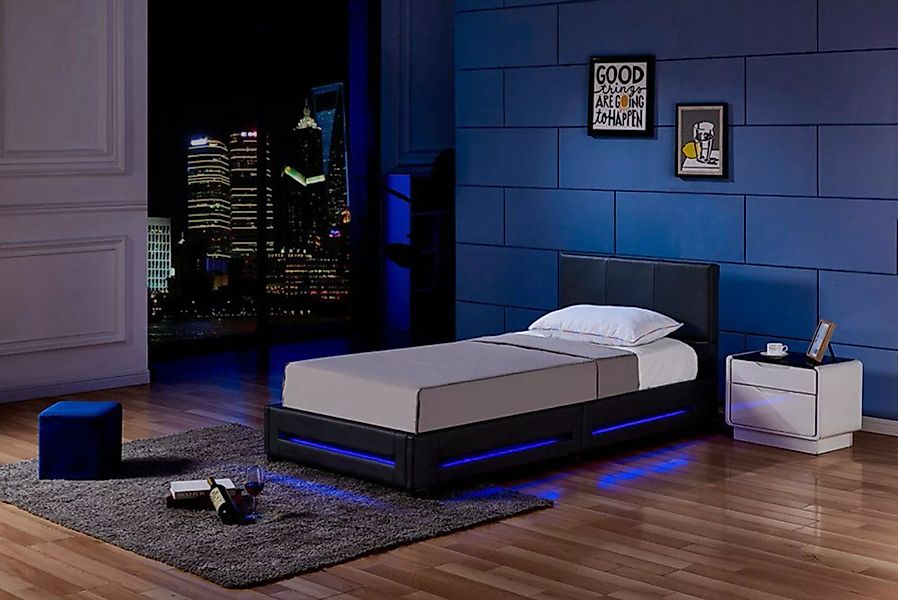 HOME DELUXE Bett LED Bett ASTEROID (Set, 3-tlg., inkl. Lattenrost, Matratze günstig online kaufen
