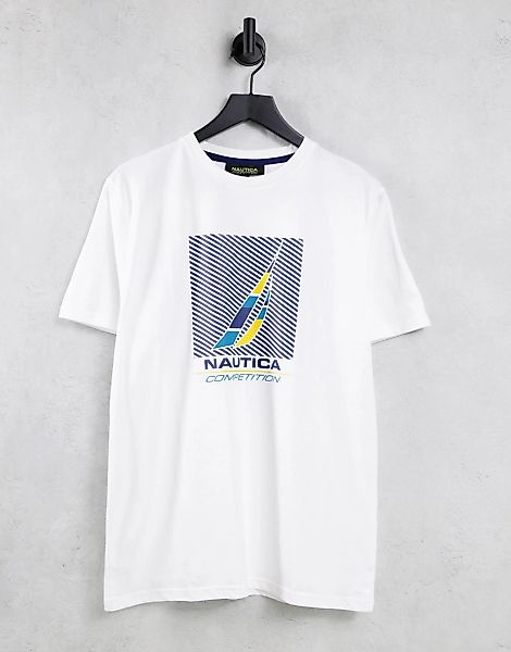 Nautica Competition – Warsash – T-Shirt in Weiß mit Logo günstig online kaufen